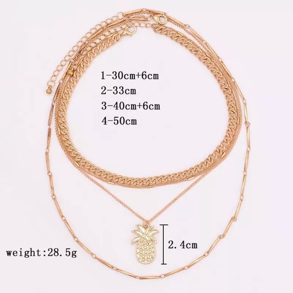Pineapple Lovers ♡ Choker Layered Necklace - Picture 7 of 8